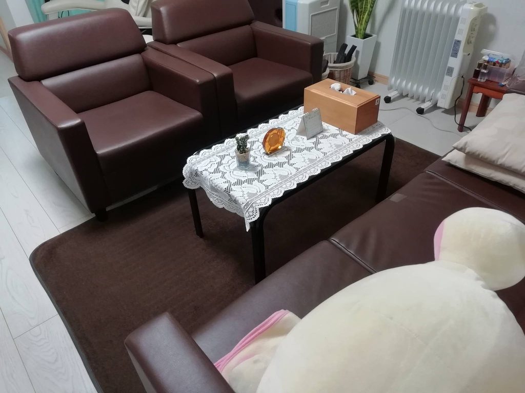 カウンセラー側から見たカウンセリングルーム
